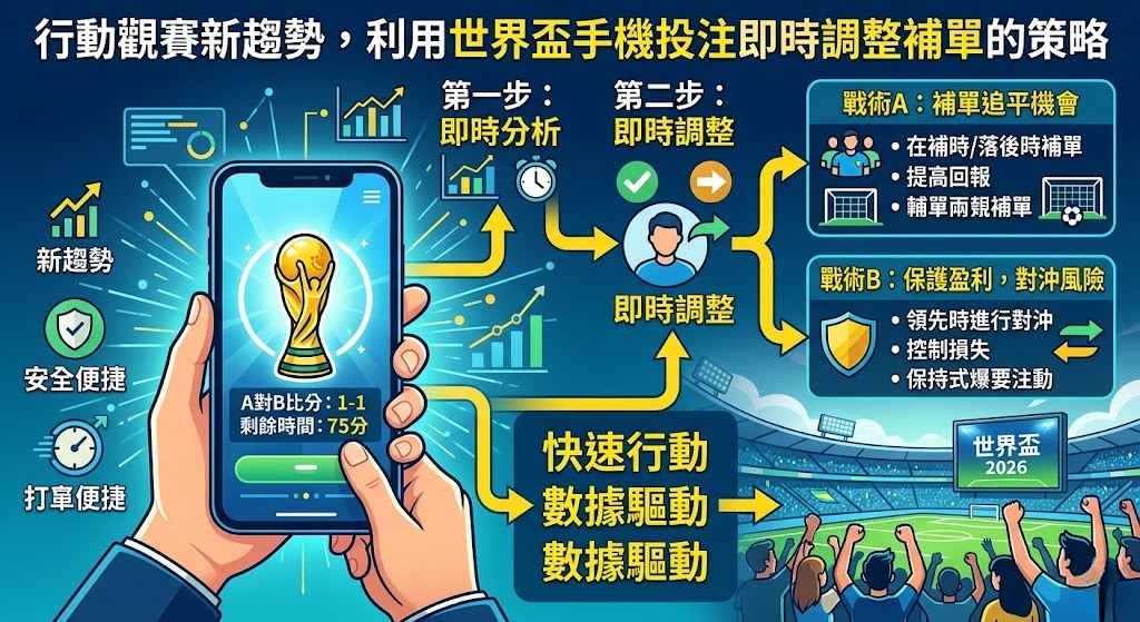 利用世界盃手機投注即時調整補單的策略