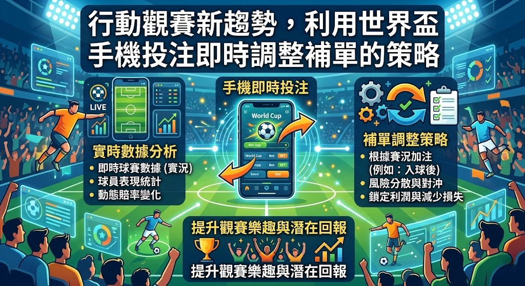 利用世界盃手機投注即時調整補單的策略